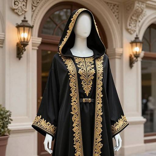 Mannequin in Ornate Hooded Robe