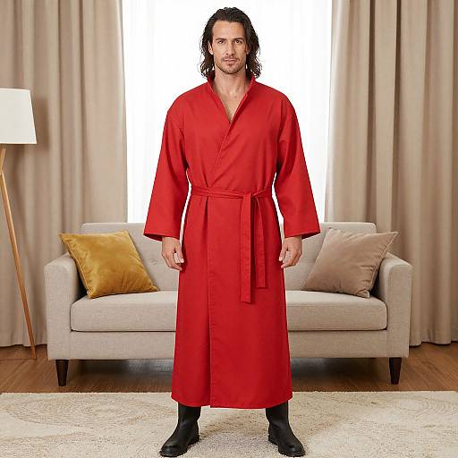 Rocky Clubber Lang Red Robe Costume