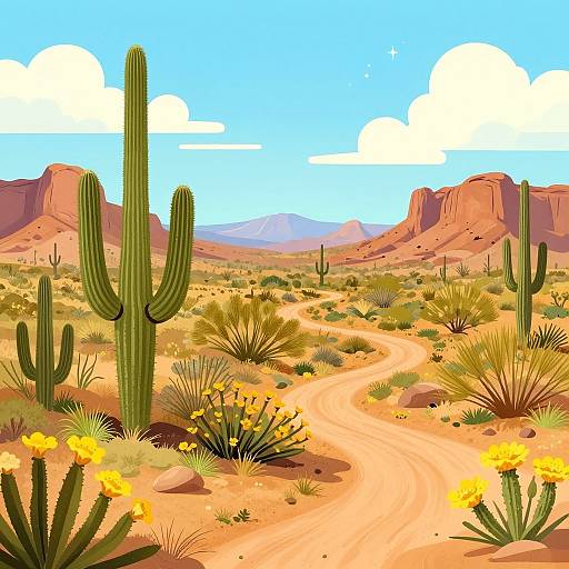 Vibrant Southwestern Desert Landscape