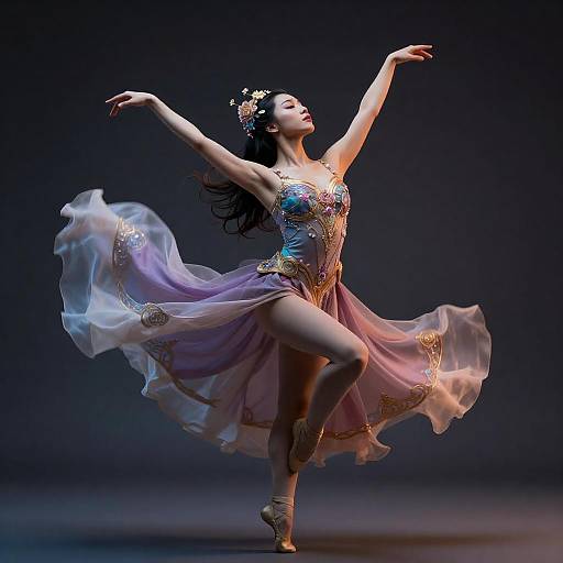 Mystical Dancer of Exhilaration Hyperreal Detail