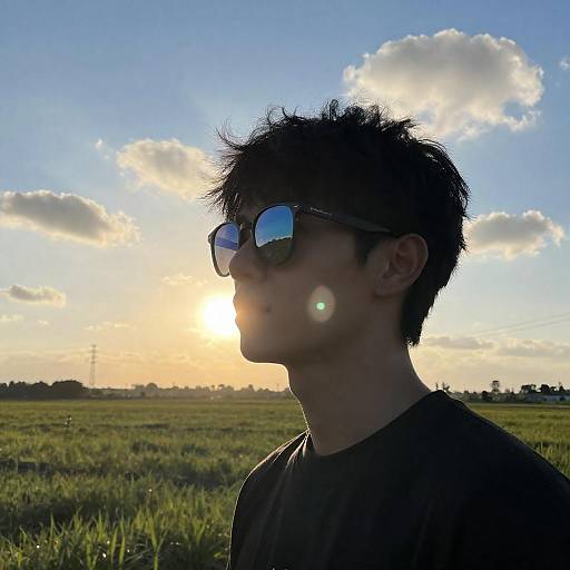 Silhouetted Portrait at Sunset