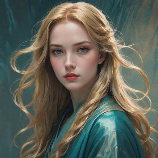Soft Anime-Style Portrait of Young Person with Flowing Hair