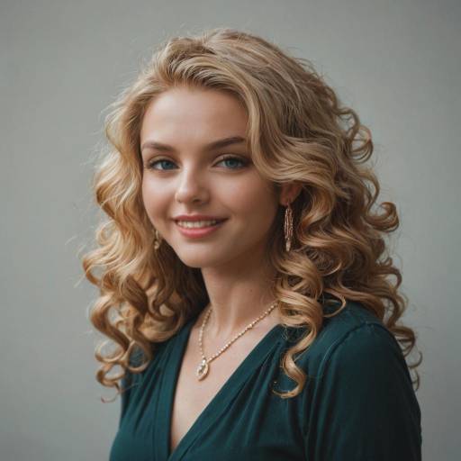 Confident Woman with Curly Blonde Hair Confident Woman with Curly Blonde Hair