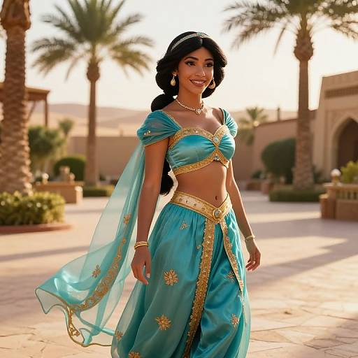 Realistic Jasmine in Desert Palace