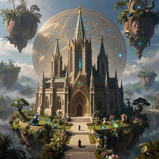 Elven Cathedral of Floating Sky Gardens