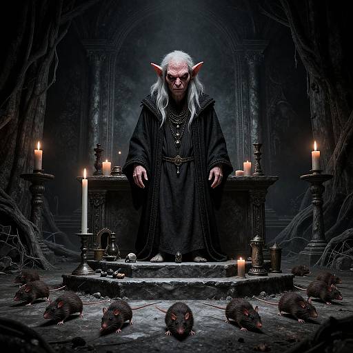 Goblin Shaman Altar Horror Scene