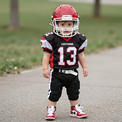 Toddler NFL Player in Action Shot