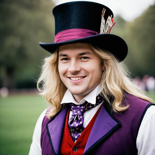 Smiling Man in Mad Hatter Costume