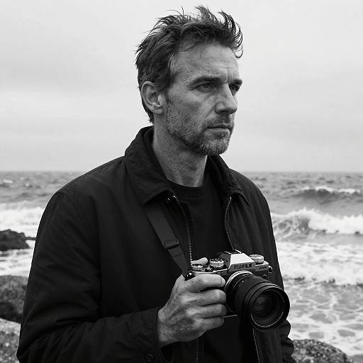 Cinematic Black and White Portrait