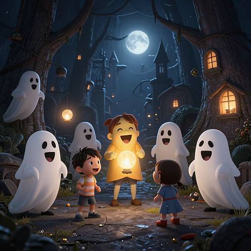 Ghosts Harvesting Children's Laughter