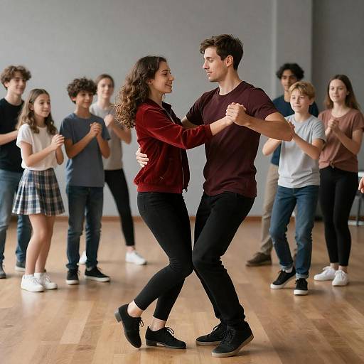 Energetic Group Dance Indoor Celebration