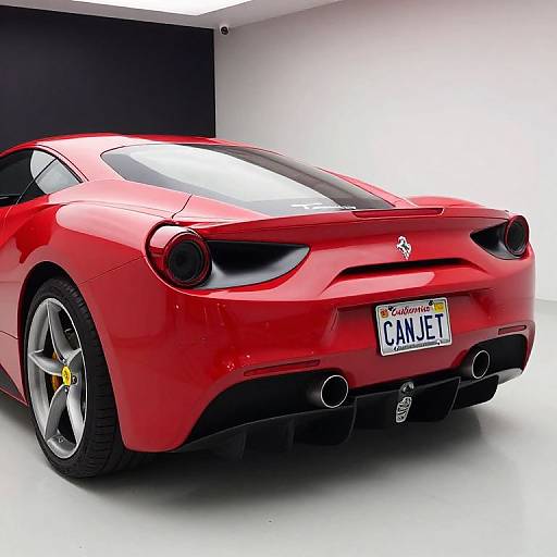 Shiny Red 2018 Ferrari 488 GTB Rear