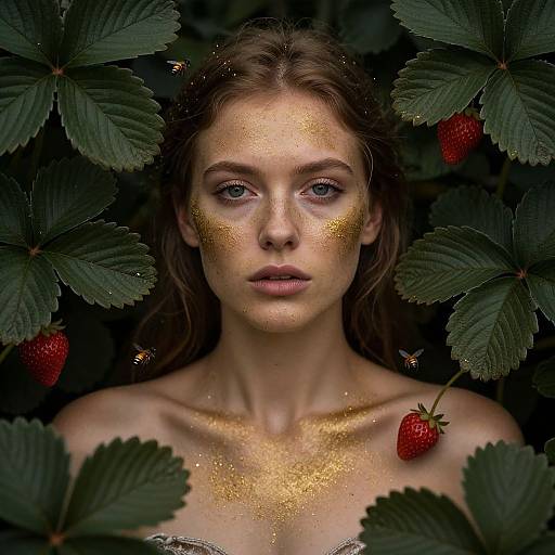 Golden Dust Woman in Nature