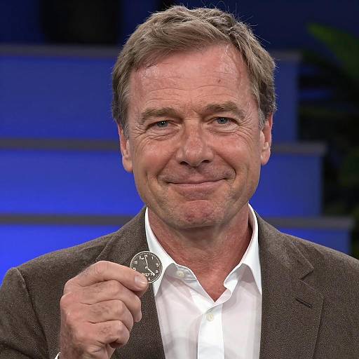 Middle-Aged Man with Silver Coin Portrait