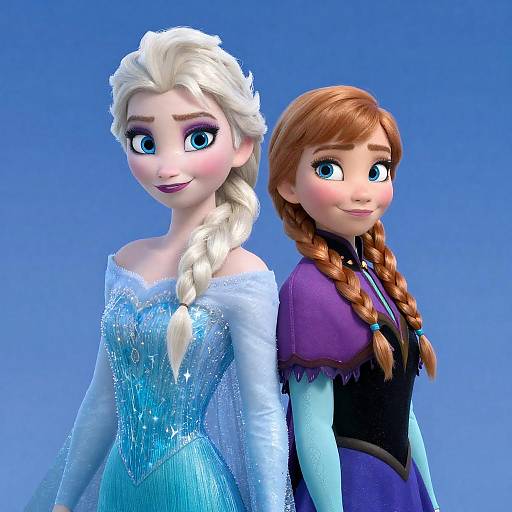Frozen Characters: Elsa and Anna Together