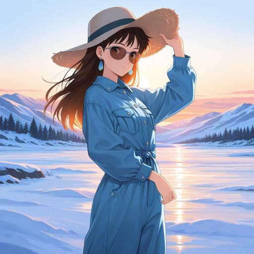 Fashionable Girl in Ghibli Wonderland Fashionable Girl in Ghibli Wonderland