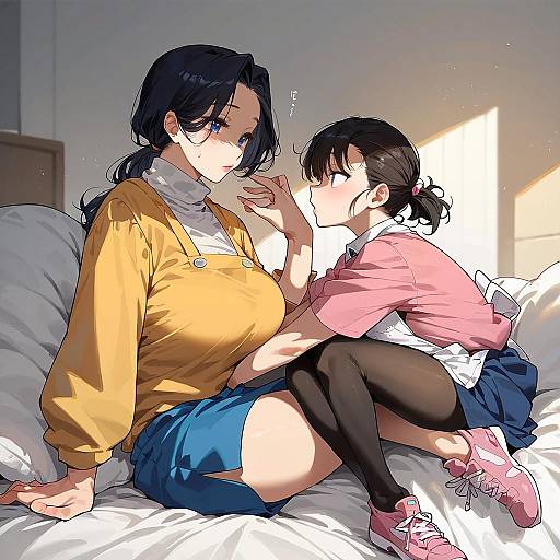 Two Girls with Distinctive Styles