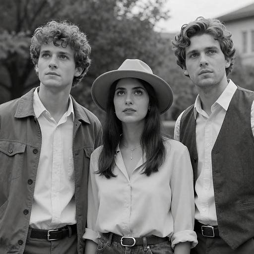 Candid Black and White Outdoor Portrait