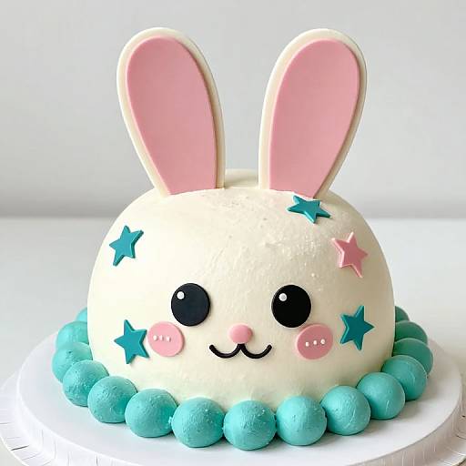 Cute Bunny Birthday Cake Design