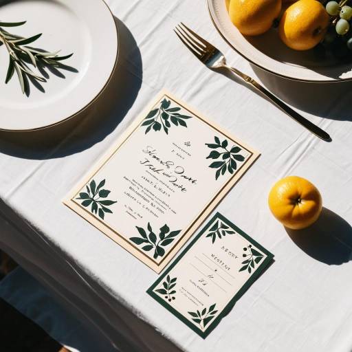 Italian Style Wedding Invitation Flat Lay