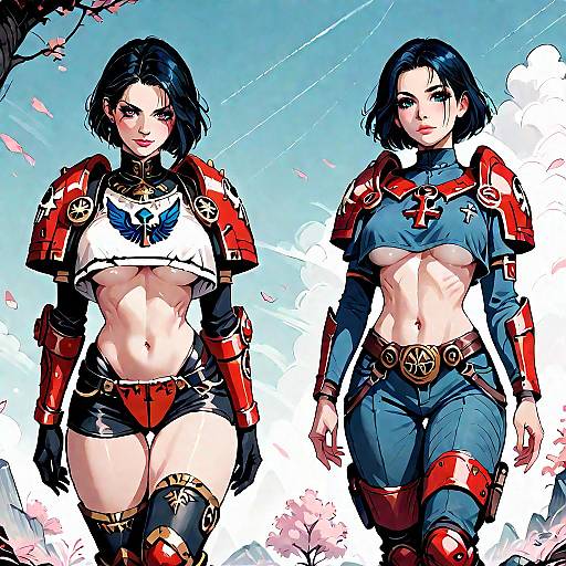Warhammer 40k Female Warriors in Armor