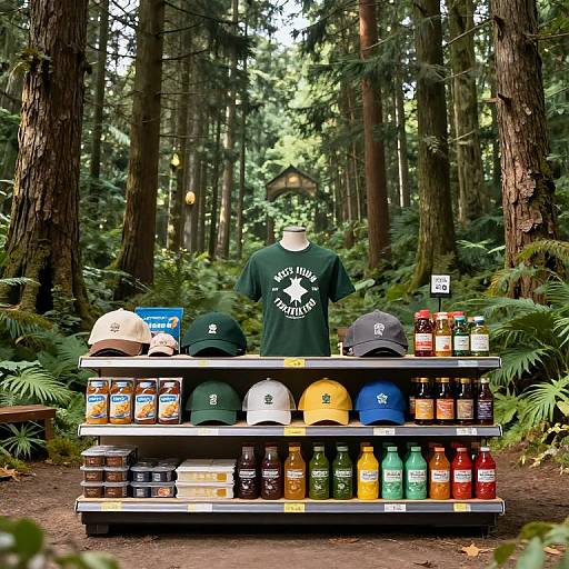 Wes Anderson Style Black Forest Display