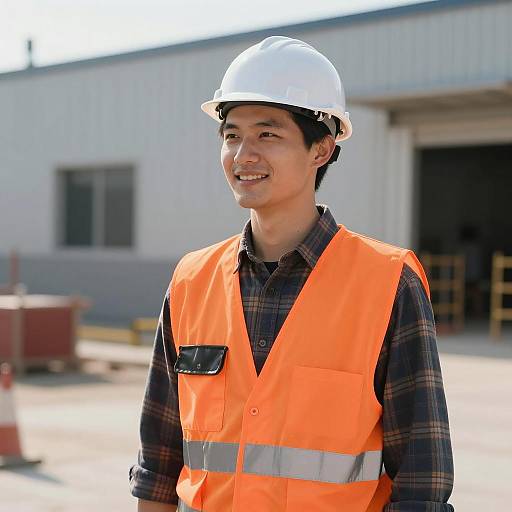 Young Construction Worker in Safety Gear