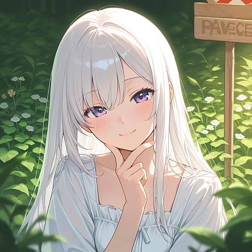 Peaceful Portrait of Girl in Field