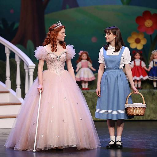 Two Women on a Colorful Stage