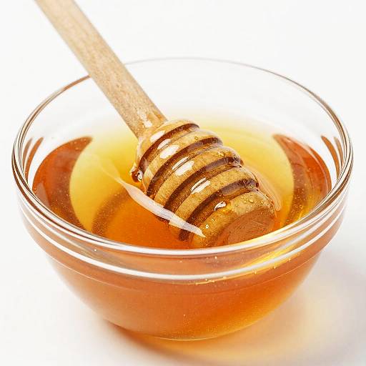 Close-Up of Wooden Honey Dipper