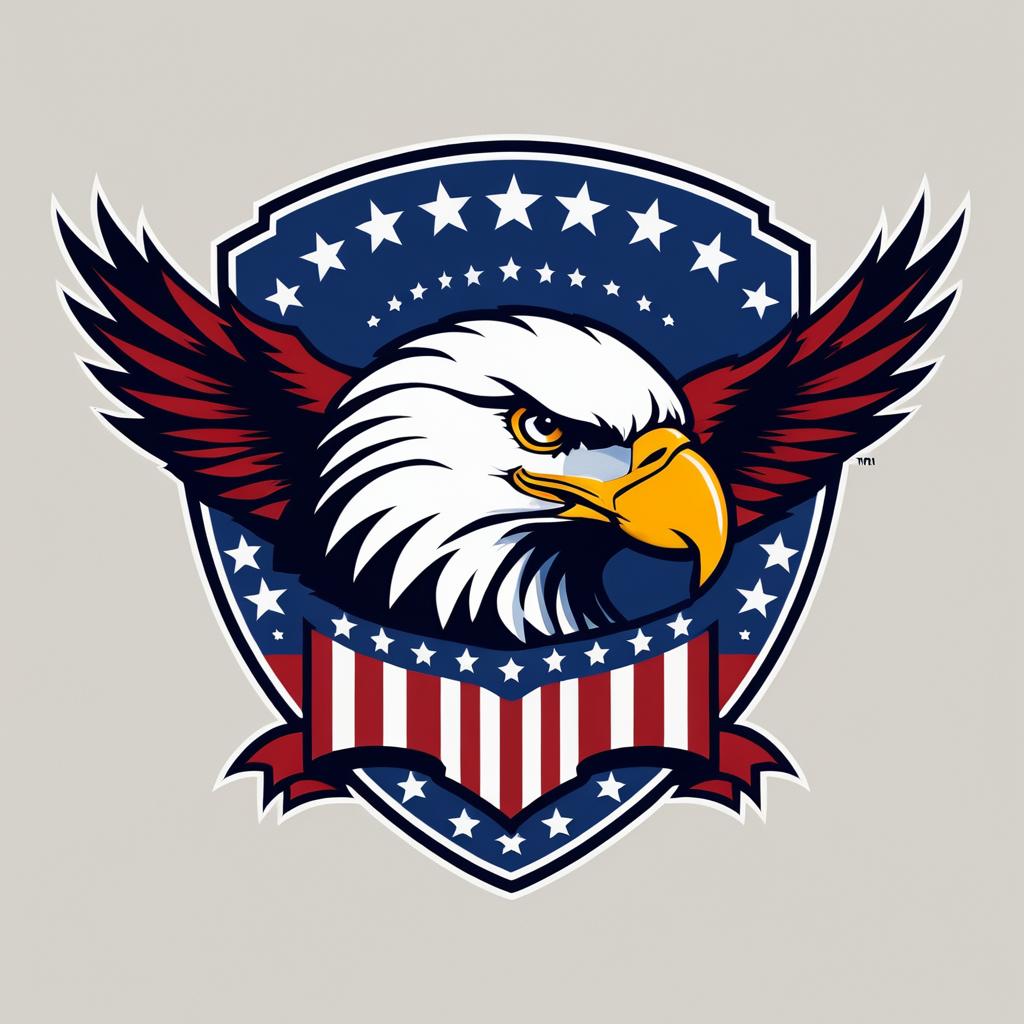 Vintage Bald Eagle Logo Design Concept