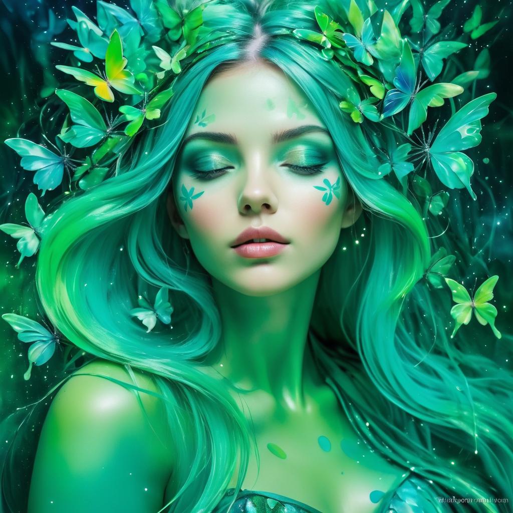 Ethereal Fantasy Portrait of Serene Beauty