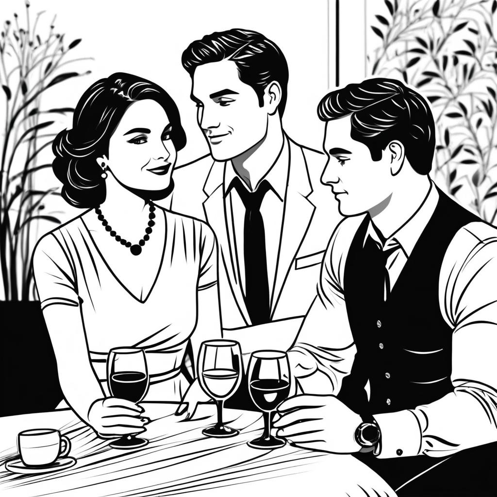 Elegant Cinematic Drawings for Couples Game