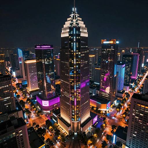 Futuristic Neon Cityscape Transformation