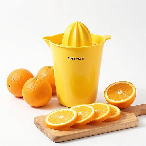 Vibrant Yellow Citrus Juicer Display