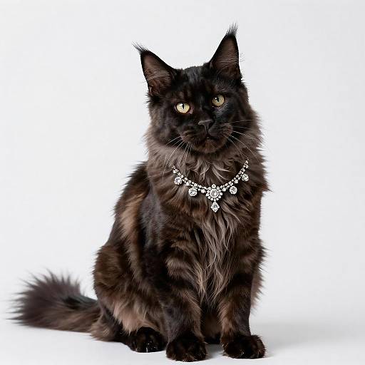 Elegant Maine Coon Cat Portrait Photography