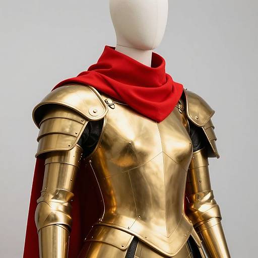 Mannequin in Gold Armor with Scarf