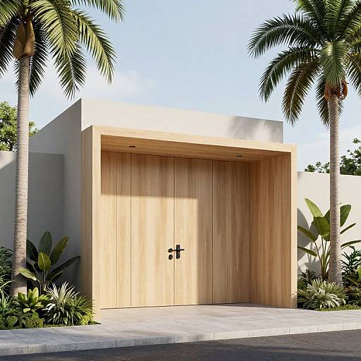 Tropical Minimalist Entrance Elevation