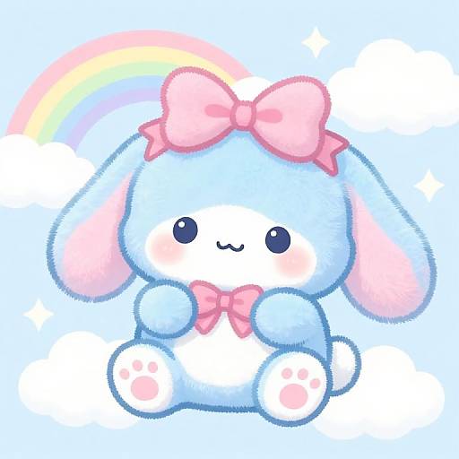 Pastel Kawaii Chubby Bunny Art