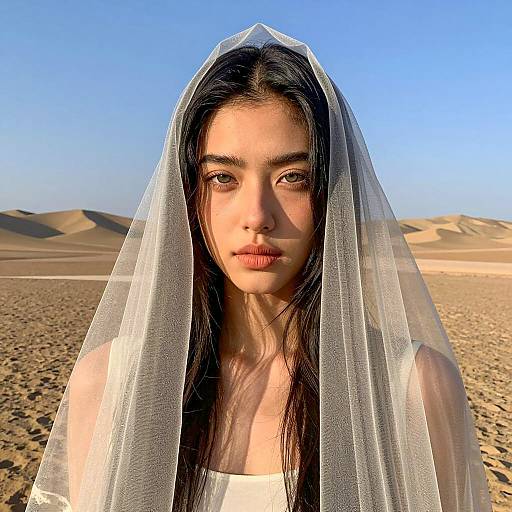 Serene Portrait of a Veiled Woman