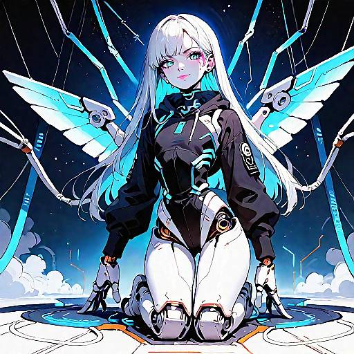 Cybernetic Angel: A Provocative Robot Girl