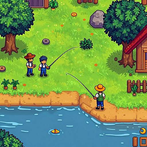 Stardew Valley Fishing Duo