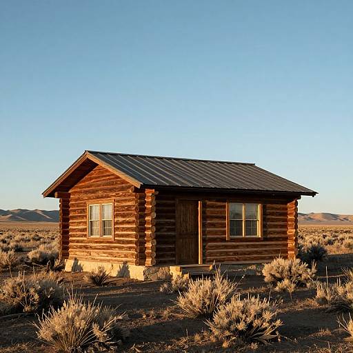Rustic Log Cabin by the Gila