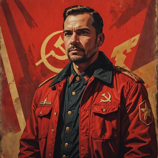Heroic Portrait in Vintage Military Style