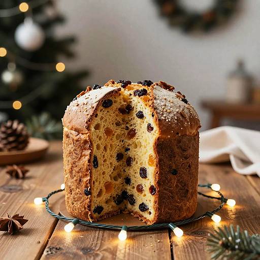 Cozy Panettone with Festive Lights