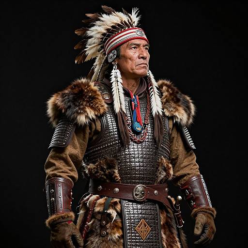 Hyper-Realistic Native American Portrait