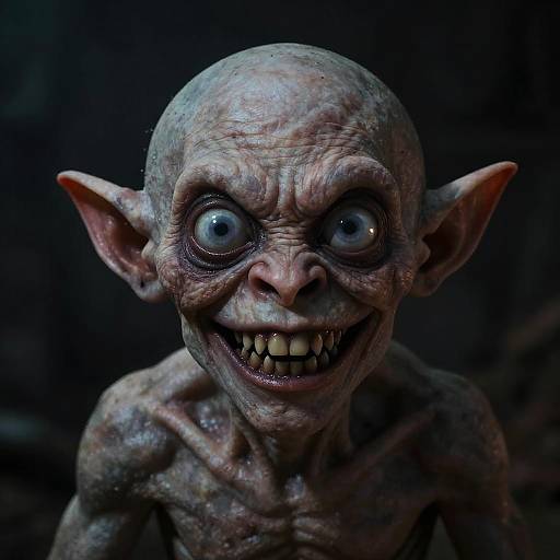 Creepy Emaciated Goblin Close-Up