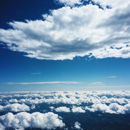 Serene Blue Sky Above the Clouds