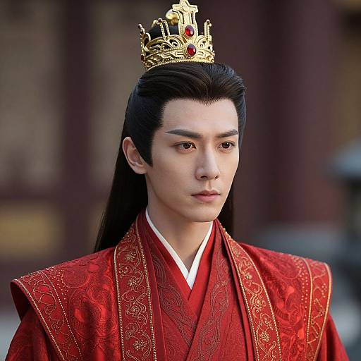 Regal King in Red Robe
