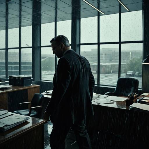 Undercover Spy in Gloomy Office